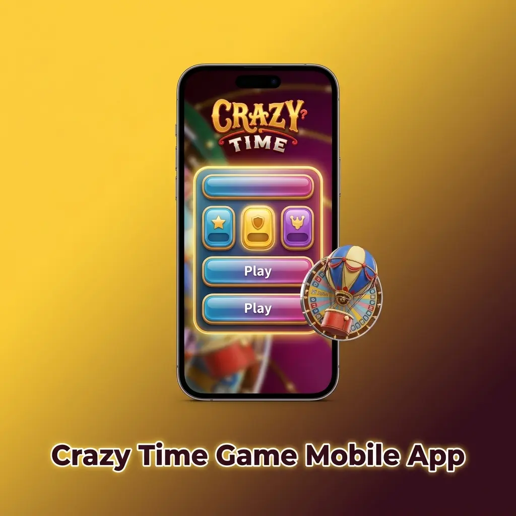 Crazy Time mobile app on smartphone screen