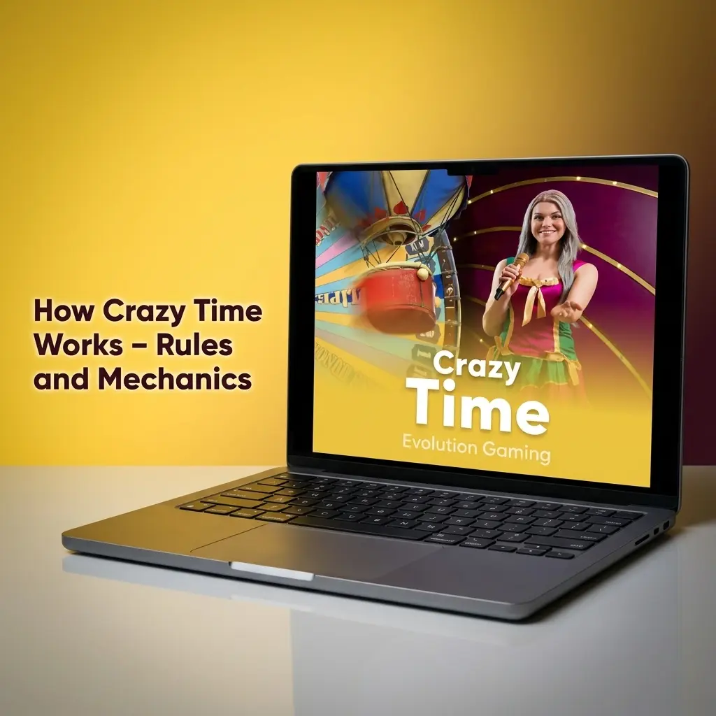 Crazy Time money wheel with numbered and bonus segments